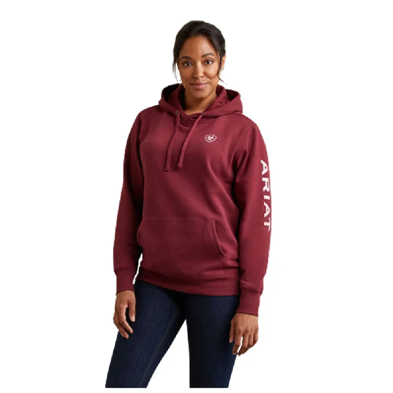 10040813 Ariat Women's Logo Hoodie - Zinfandel