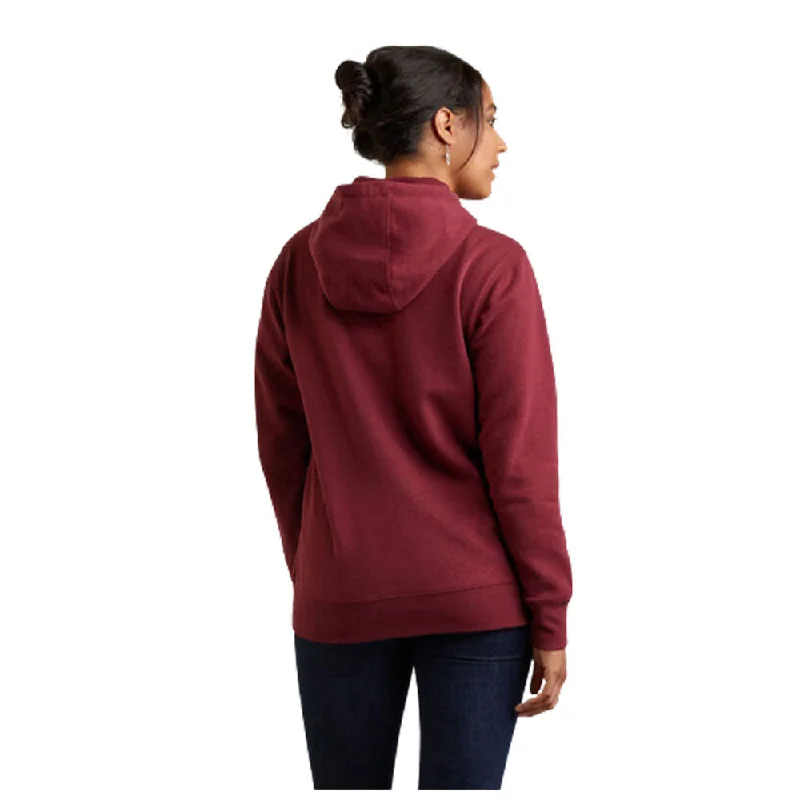 10040813 Ariat Women's Logo Hoodie - Zinfandel