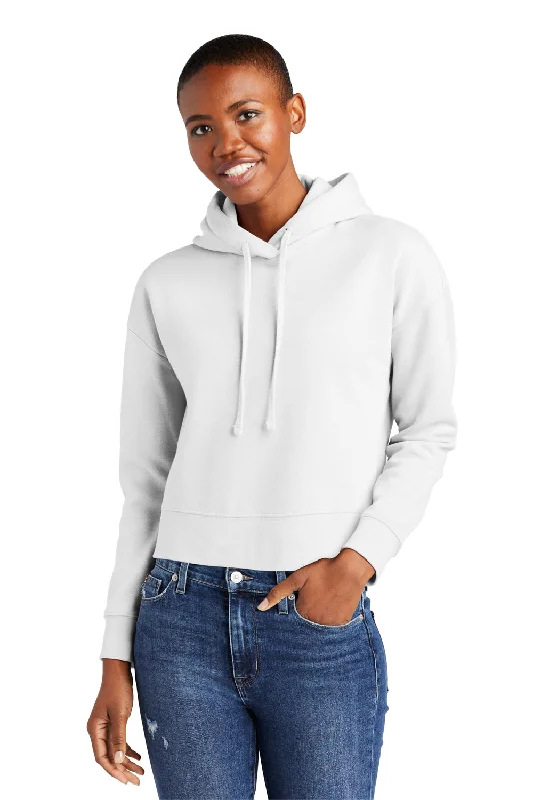 District Womens V.I.T. Fleece Hooded Sweatshirt Hoodie - White