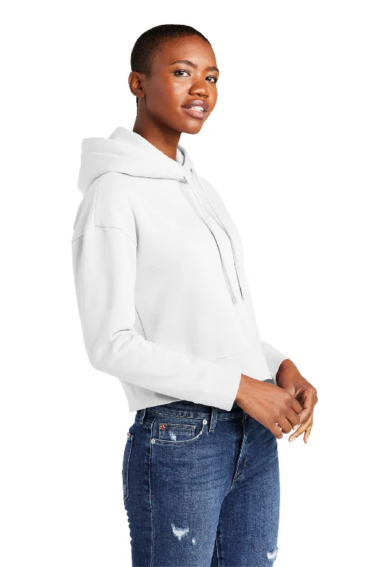 District Womens V.I.T. Fleece Hooded Sweatshirt Hoodie - White