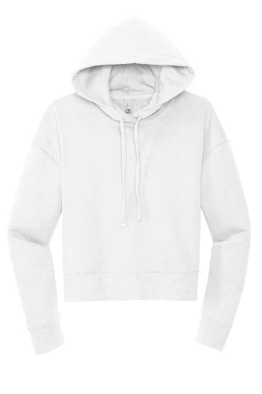 District Womens V.I.T. Fleece Hooded Sweatshirt Hoodie - White