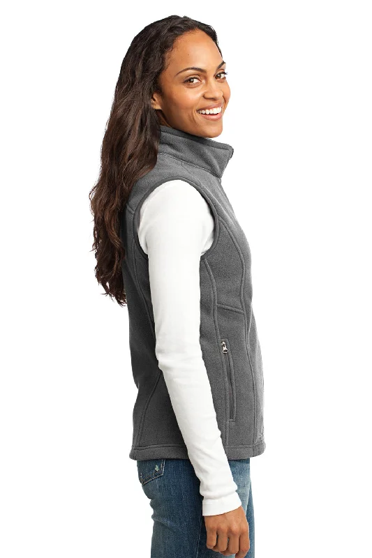 Eddie Bauer Womens Full Zip Fleece Vest - Steel Grey