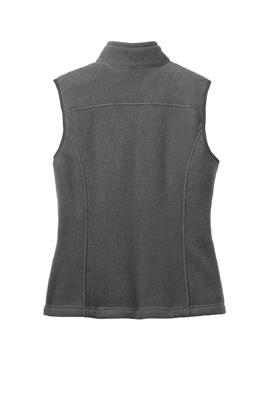 Eddie Bauer Womens Full Zip Fleece Vest - Steel Grey