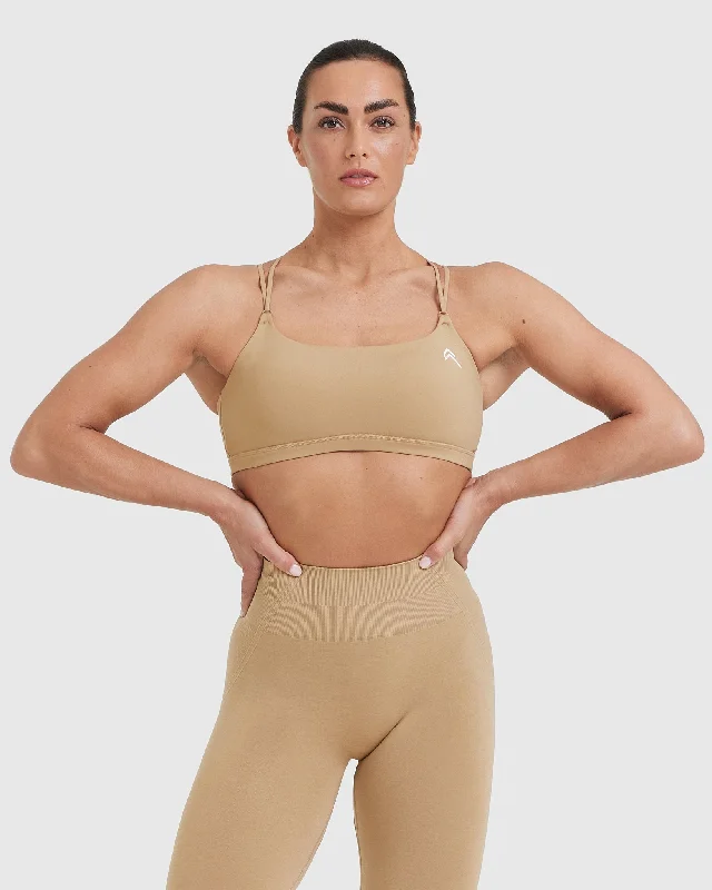 Everyday Cross Over Bralette | Dune Brown