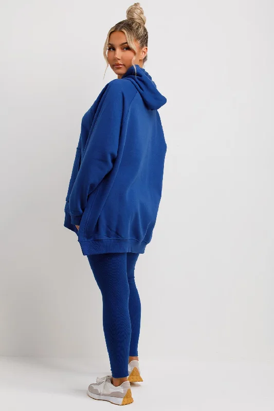 Hoodie And Leggings Set Royal Blue