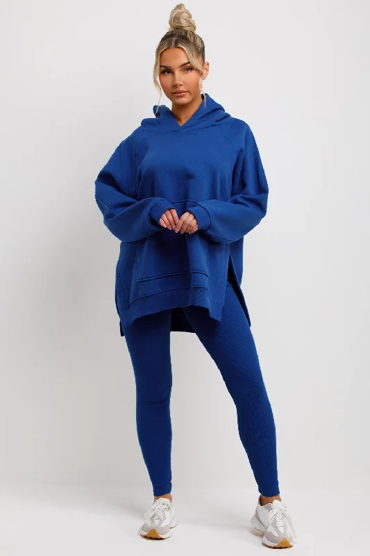 Hoodie And Leggings Set Royal Blue