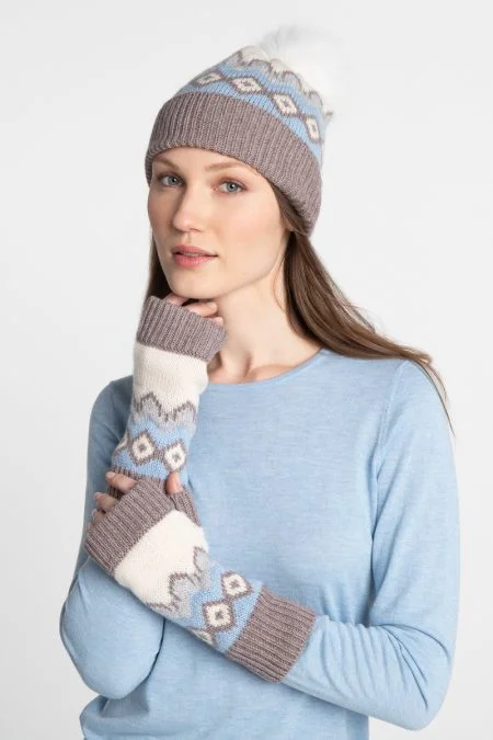 Kinross Cashmere Alpine Fingerless Gloves