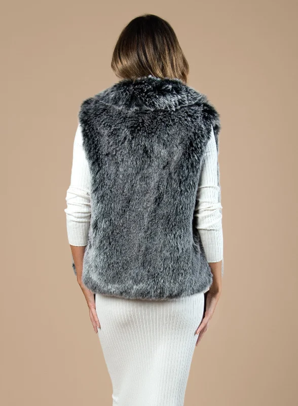 Lapel Faux Fur Gilet