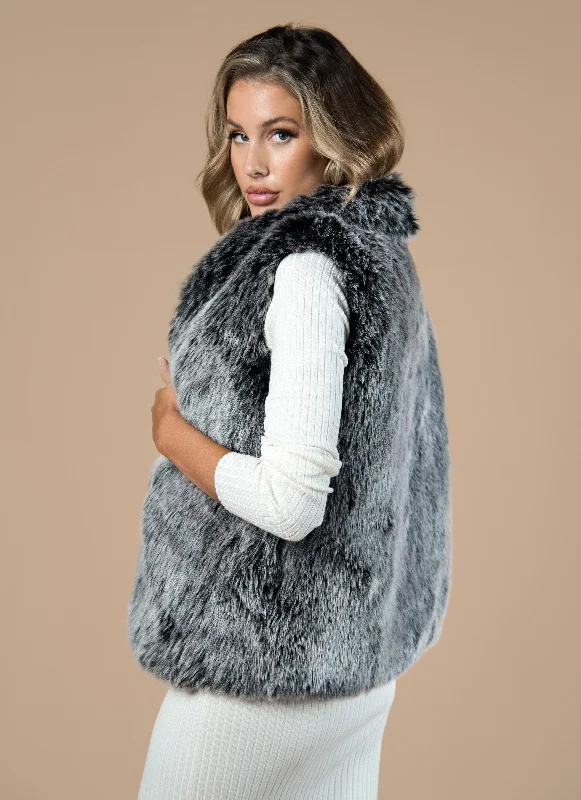 Lapel Faux Fur Gilet