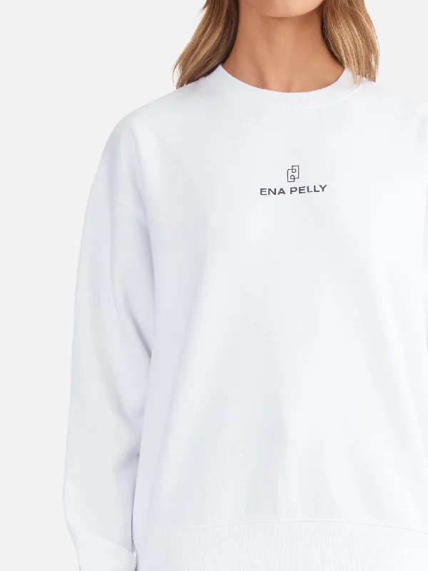 Lexi Monogram Sweater - White