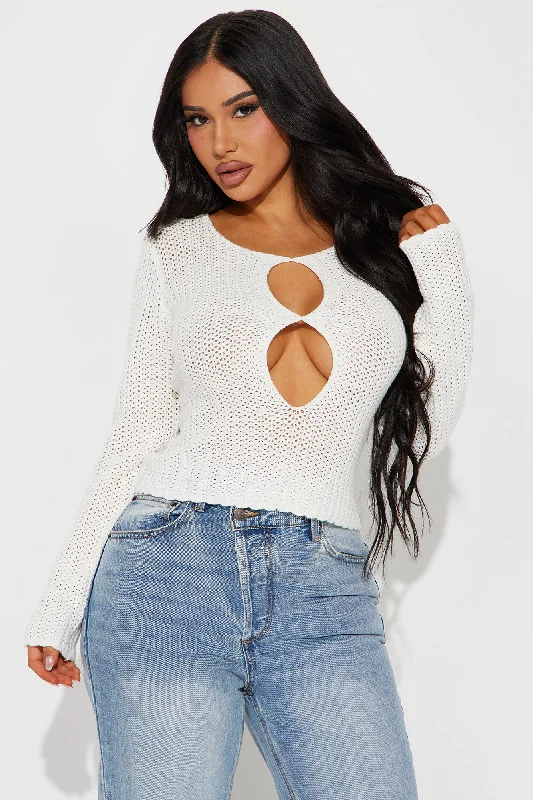 Maui Crochet Sweater - Ivory