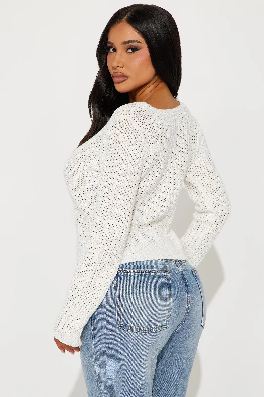 Maui Crochet Sweater - Ivory