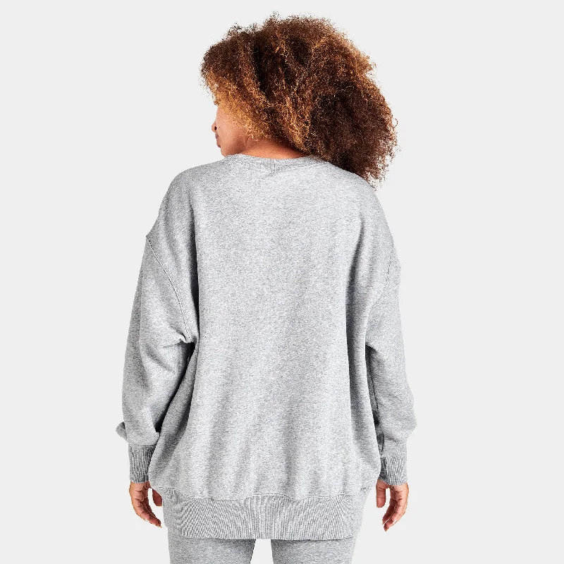 Nike Sportswear Women's Phoenix Fleece Oversized Crewneck Dark Grey Heather / Sail