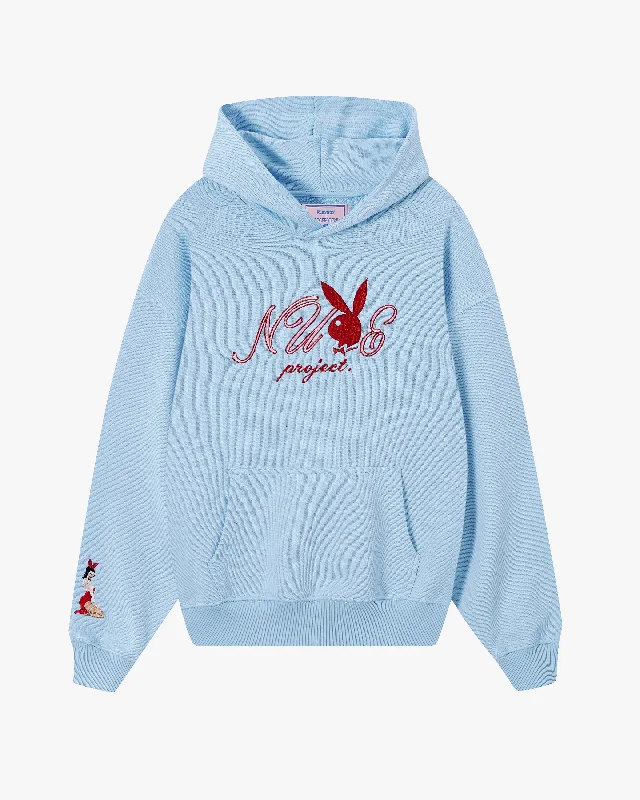 PLAYBOY VARSITY HOOD BABY BLUE