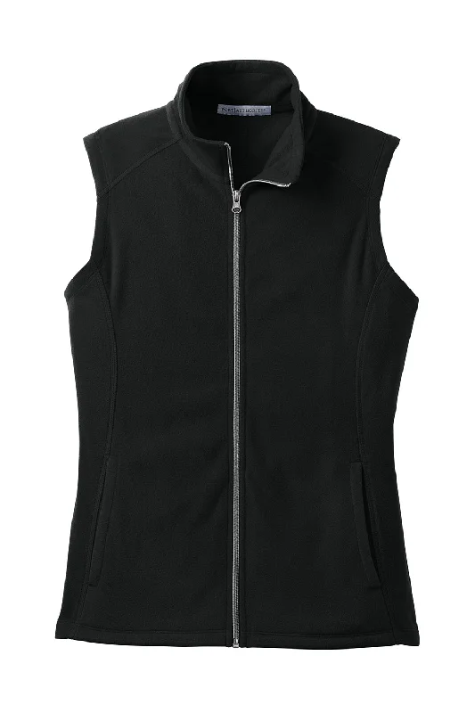 Port Authority Womens Pill Resistant Microfleece Full Zip Vest - Black