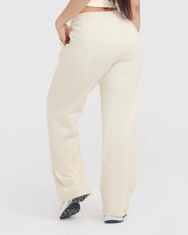 Raw Lounge Wide Leg Joggers | Off White