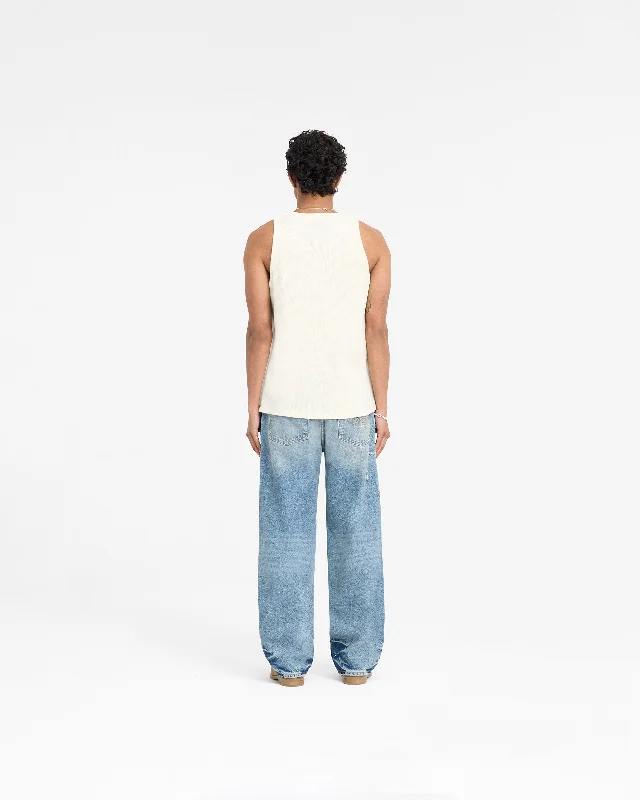 Represent X Duke + Dexter Ribbed Vest - Ecru