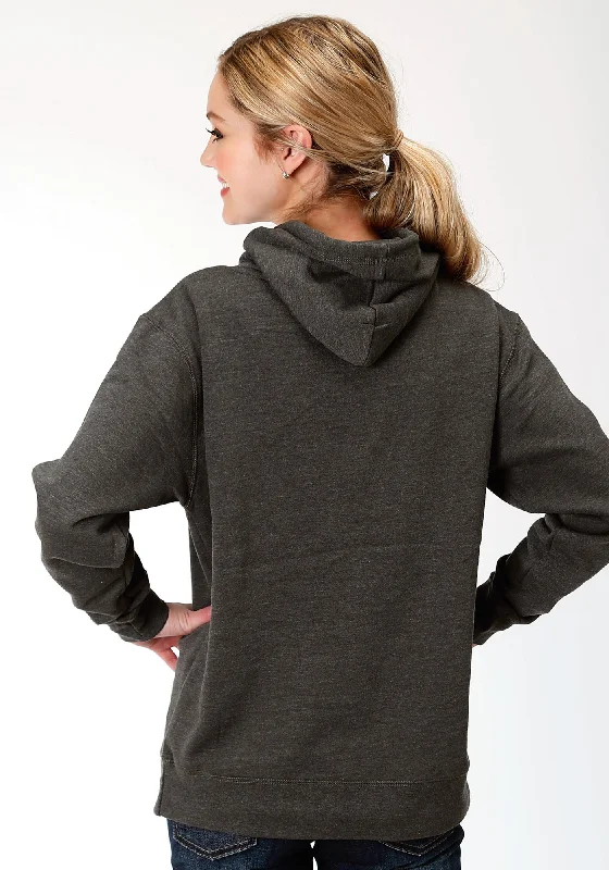 Roper Womens Grey Cotton Blend Since 1986 Hoodie