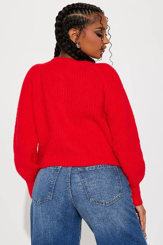 Weekend Getaway Cardigan - Red