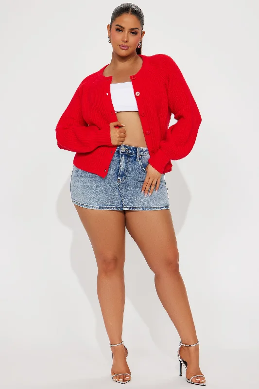 Weekend Getaway Cardigan - Red