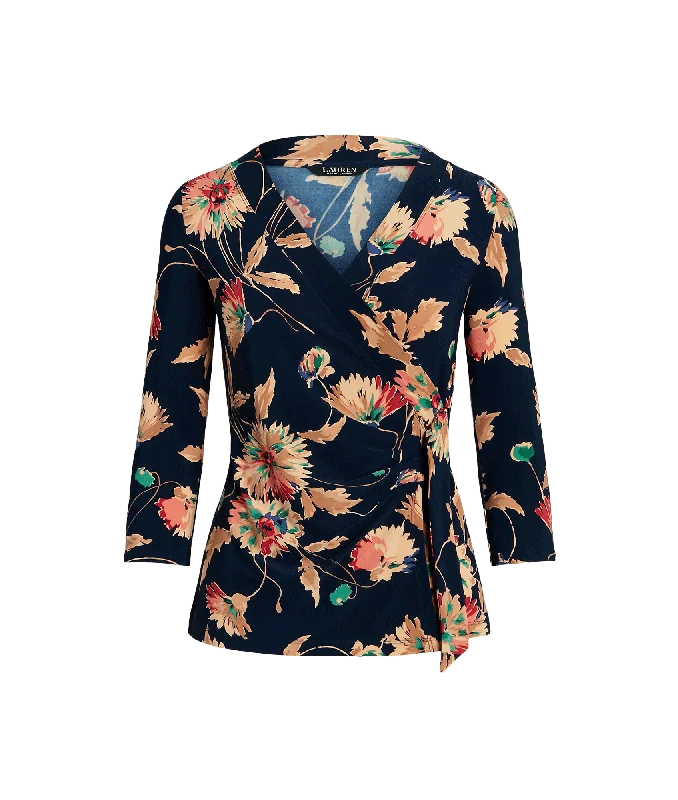 Floral Stretch Jersey Top - Multi