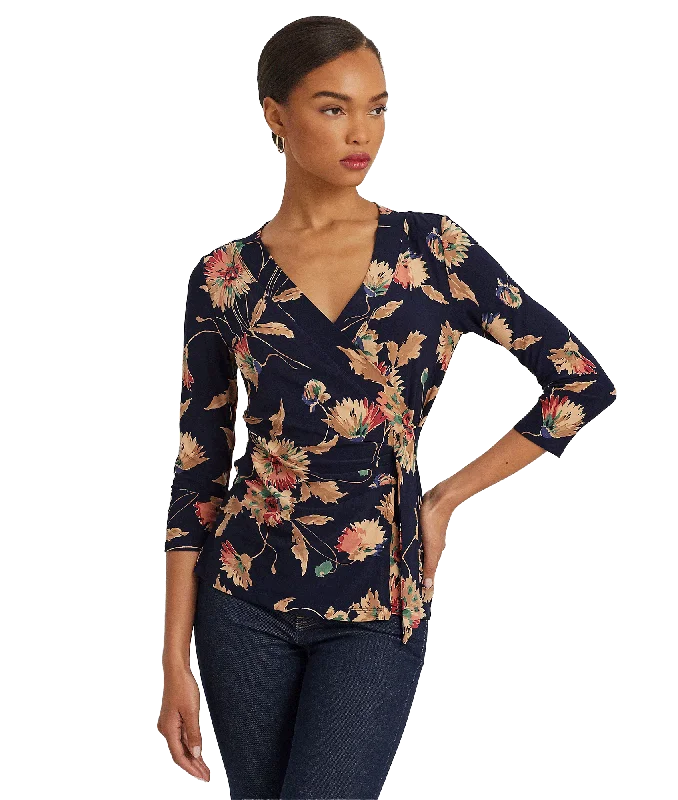 Floral Stretch Jersey Top - Multi