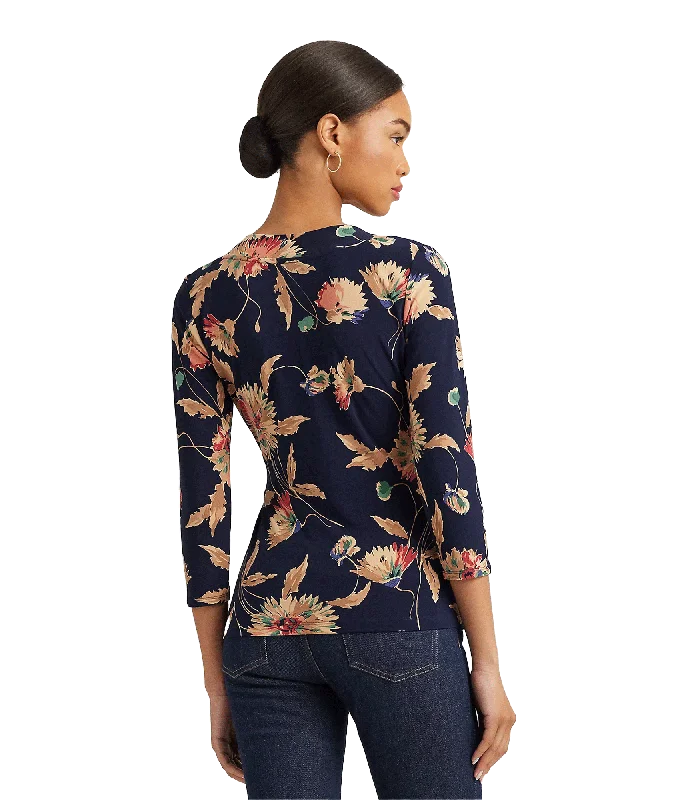 Floral Stretch Jersey Top - Multi