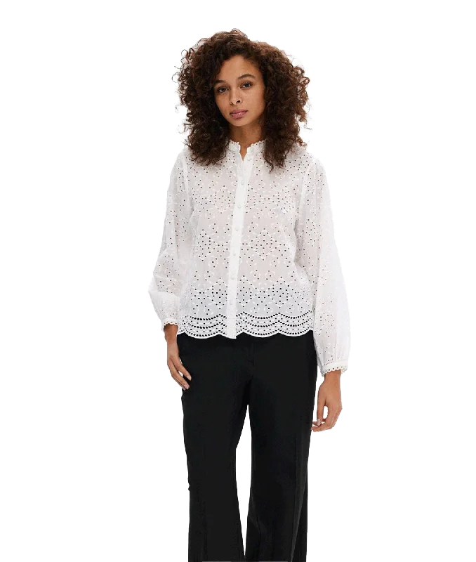 Broderie Anglaise Shirt - White