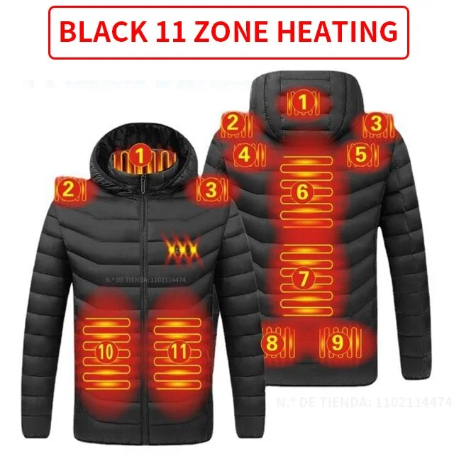 11Areas heated Black / M