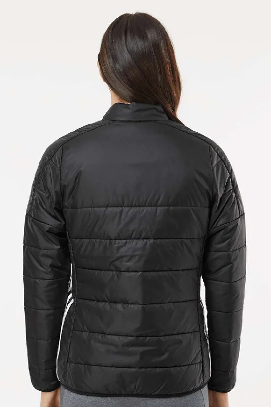 Adidas Womens Full Zip Puffer Jacket - Black - NEW