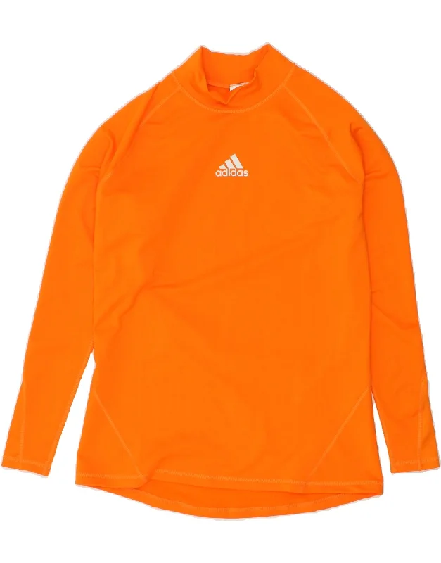 ADIDAS Womens Tall Graphic Top Long Sleeve XL Orange Polyester