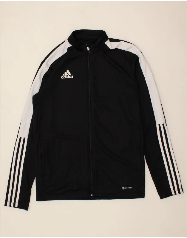 ADIDAS Womens Tracksuit Top Jacket Medium Black Colourblock Polyester