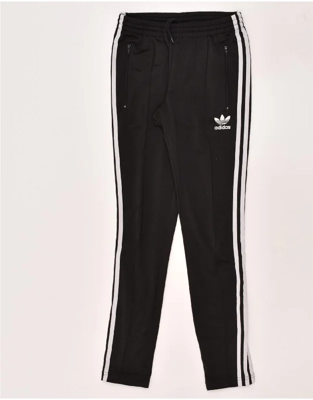 ADIDAS Womens Tracksuit Trousers UK 4 XS Black Polyester