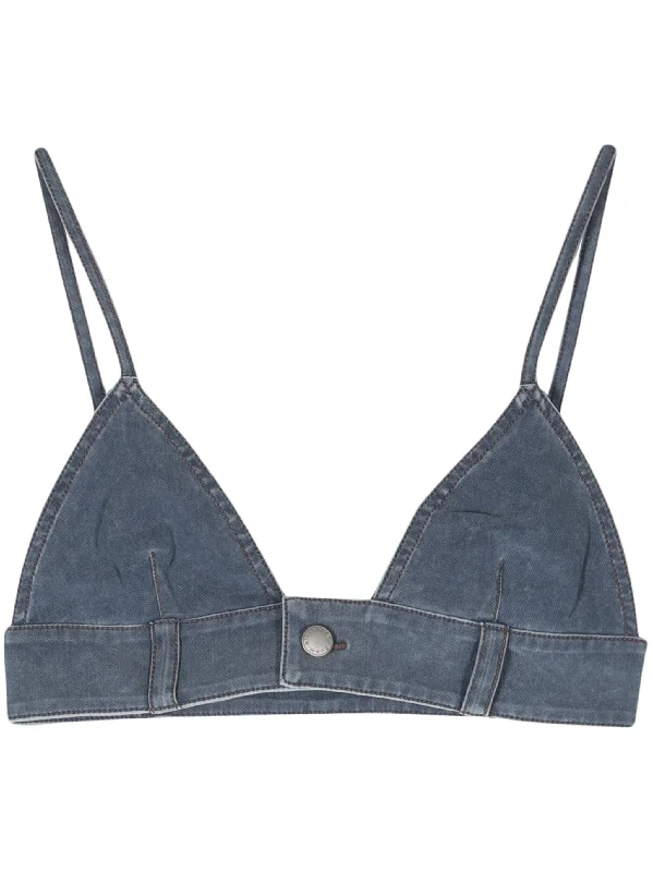 ALEXANDER WANG Women Trompe Loeil Denim Bra Top