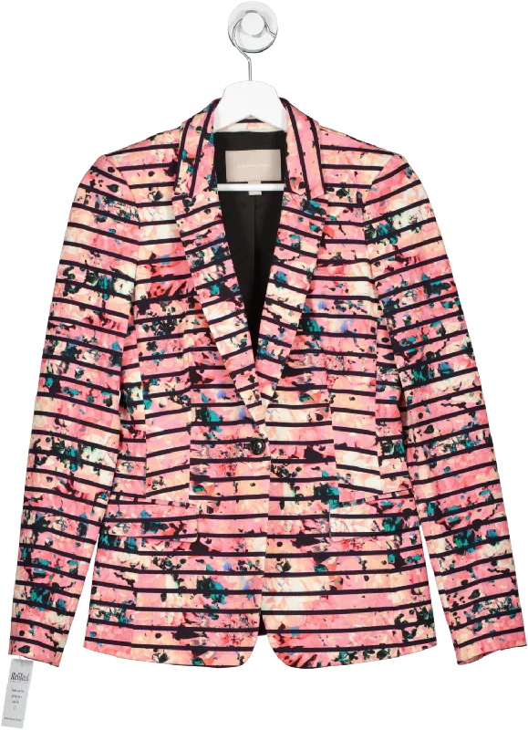 Banana Republic Pink Bella Floral Blazer Uk 8-10 UK 8