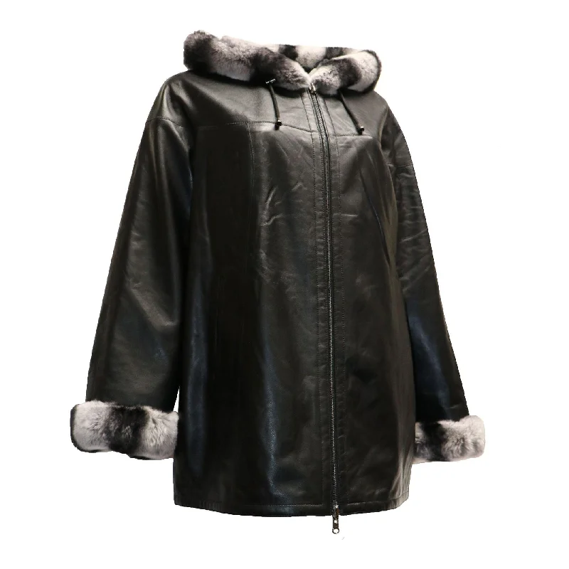 Barya New York Women's Reversible Genuine Leather Jacket