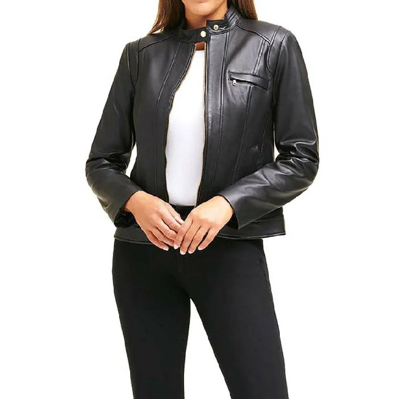 Cole Haan Women's Racer Leather Jacket