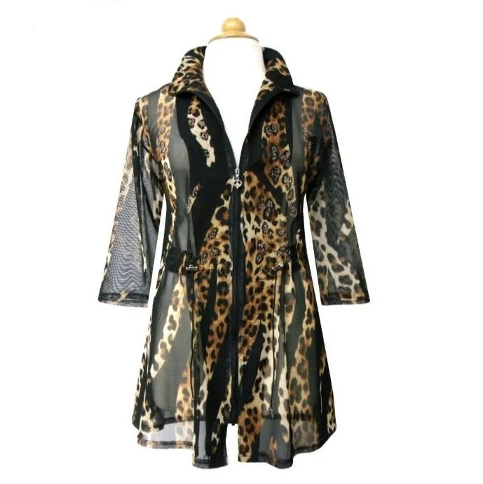 Valentina ""Animal Flame"" Long Sheer Jacket - 23759 - Size M Only!