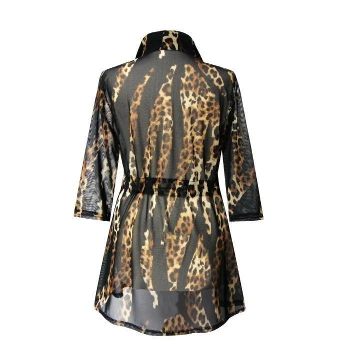 Valentina ""Animal Flame"" Long Sheer Jacket - 23759 - Size M Only!