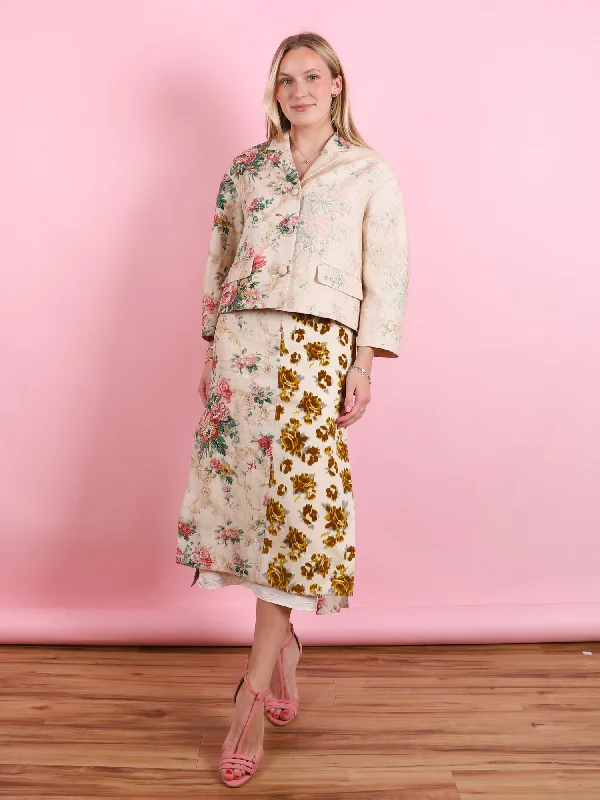 Cropped Linen Chintz Jacket