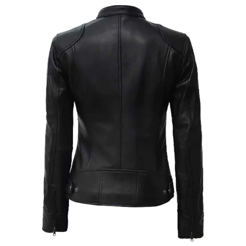 Dodge Biker Leather Women's Jacket