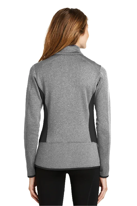 Eddie Bauer Womens Full Zip Fleece Jacket - Heather Grey