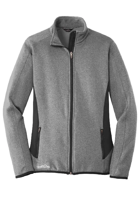 Eddie Bauer Womens Full Zip Fleece Jacket - Heather Grey