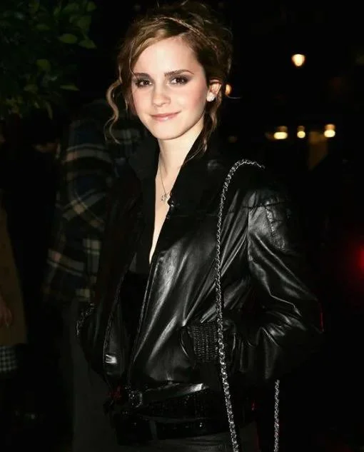 Black Leather Jacket Emma Watson