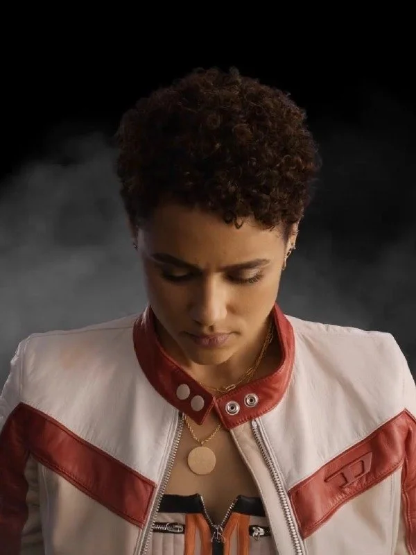 Fast X Nathalie Emmanuel White Leather Jacket