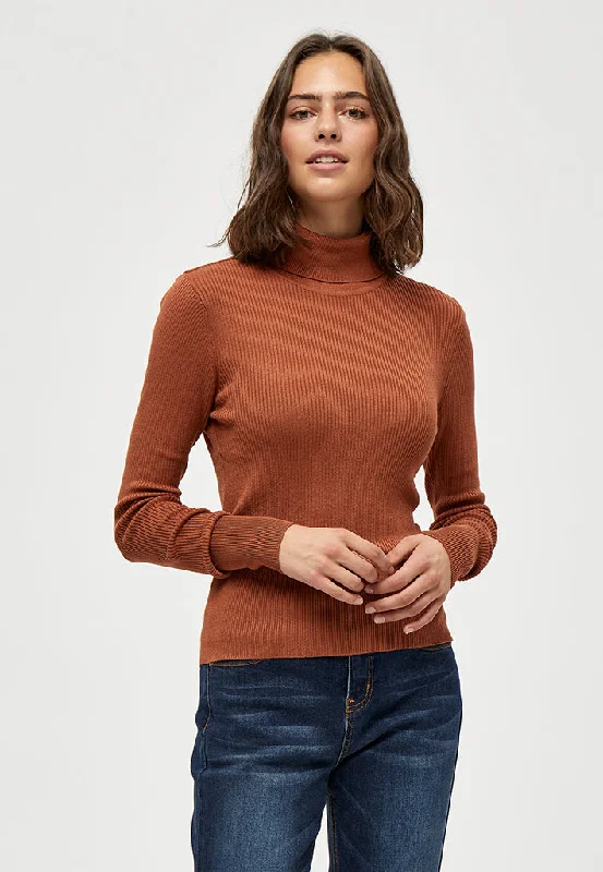 Geisha Rib Rollneck - SIERRA BROWN