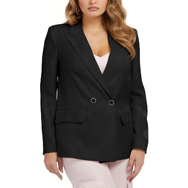 Guess Womens Adriana Solid  One-Button Blazer