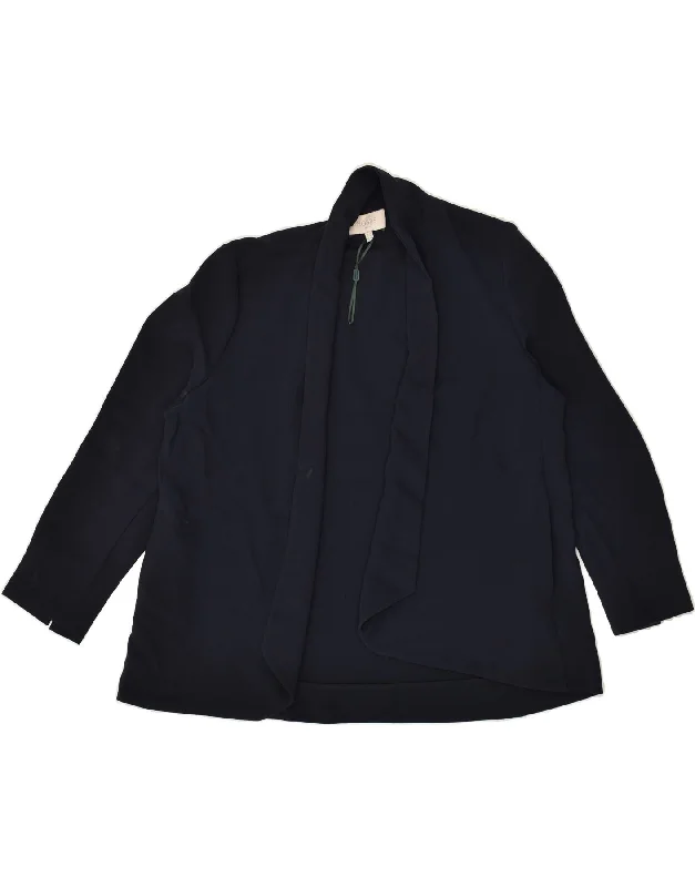 HOBBS Womens Blazer Jacket UK 14 Large  Navy Blue Polyester