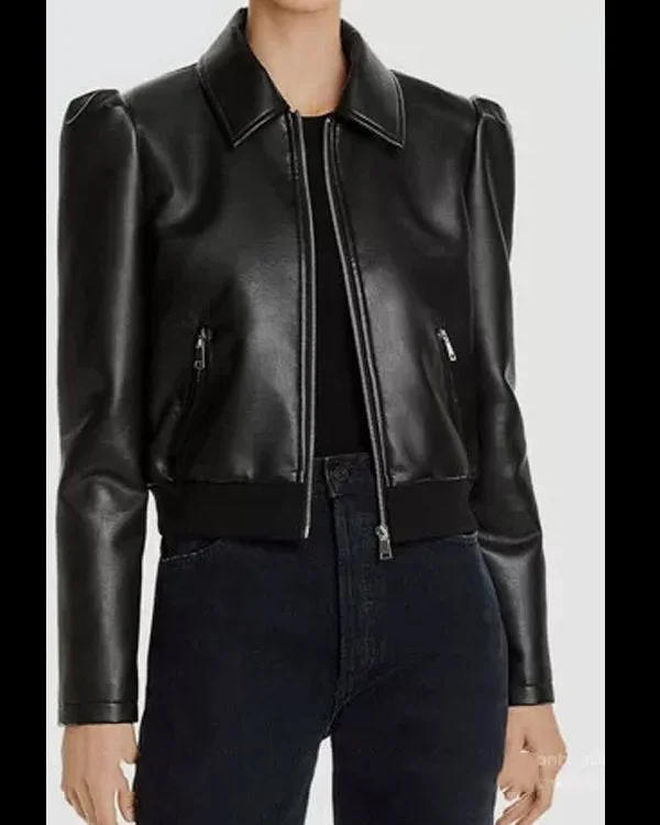 Home Economics Marina Black Bomber Jacket