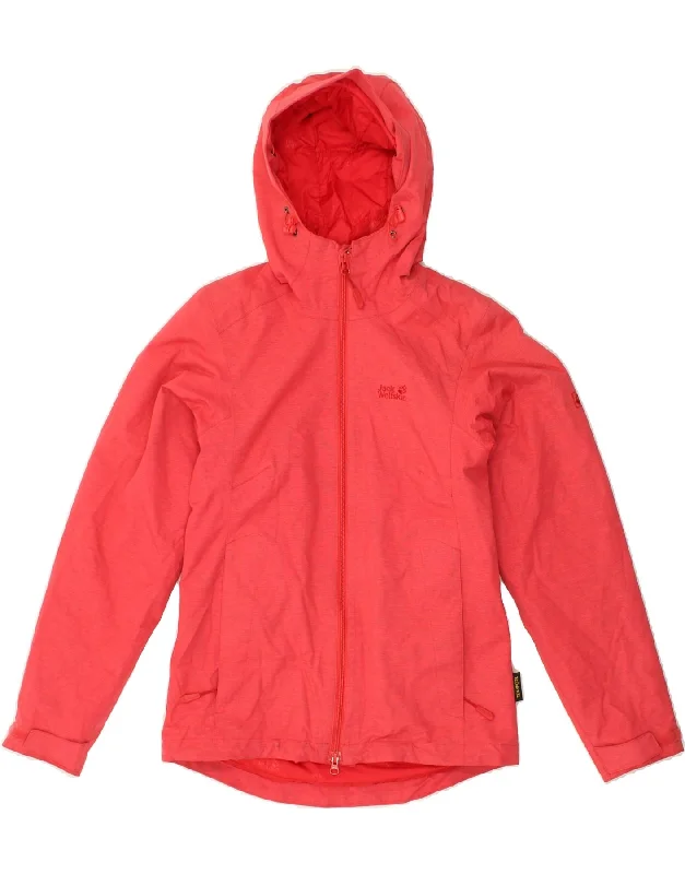 JACK WOLFSKIN Womens Hooded Windbreaker Jacket UK 6 XS  Pink Polyester